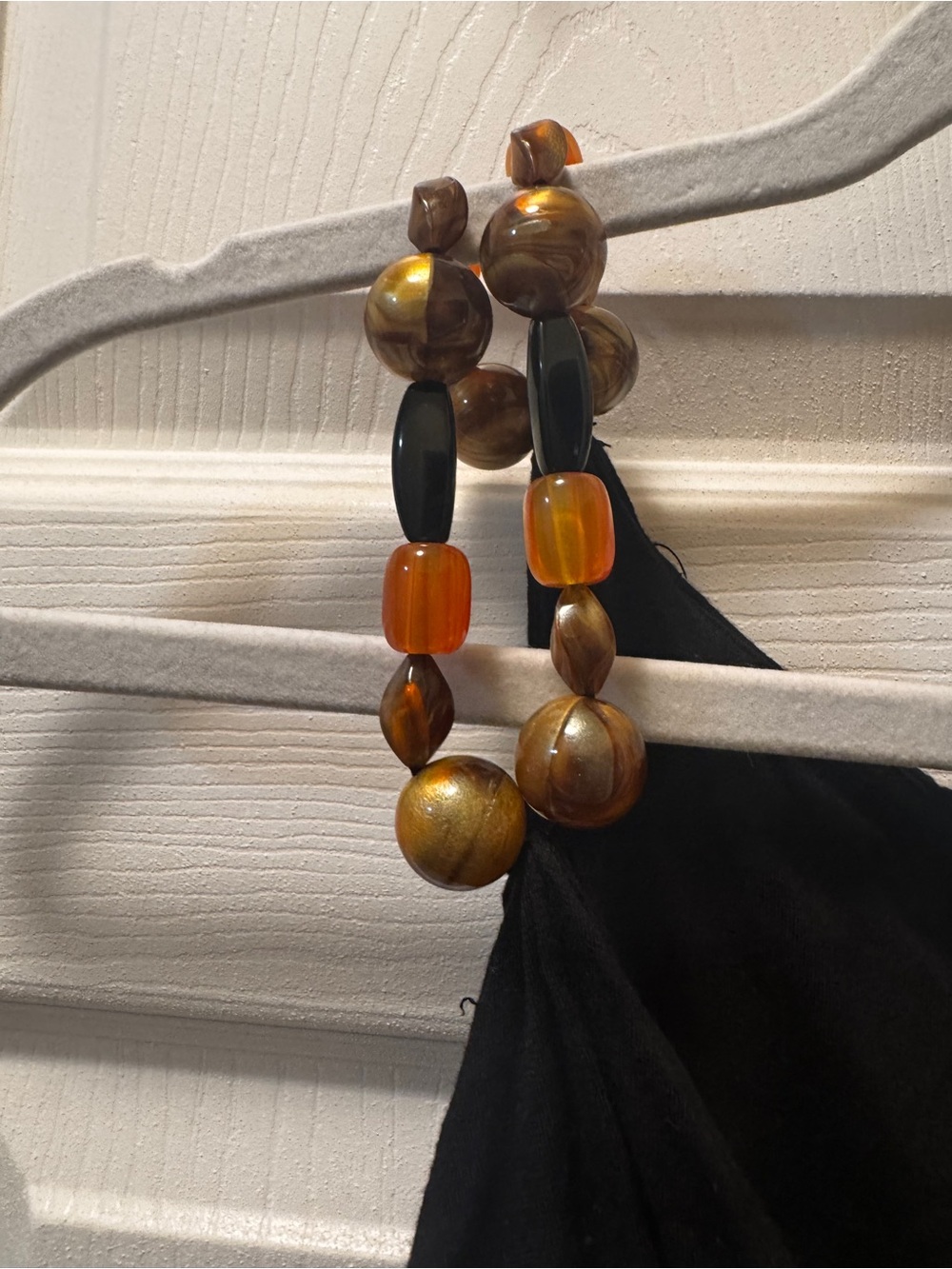 INC International Concepts Brown, Amber & Black Beaded Necklace